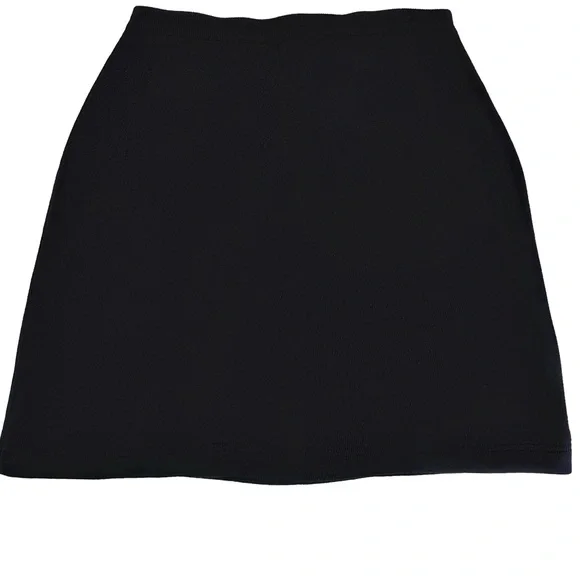 Dressbarn Black A-Line Elastic Waistband Heavy Knit Sweater Skirt Size 18 - Picture 1 of 6